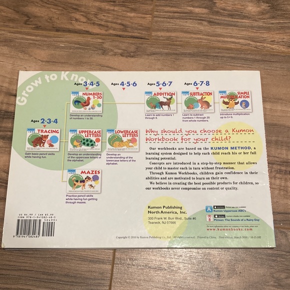Two Kumon workbooks ages 6, 7, 8 ~ simple subtraction and simple multiplication - Picture 3 of 9